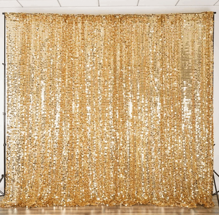 10'x10' Gold Sequin Drapes (NO pipe included)