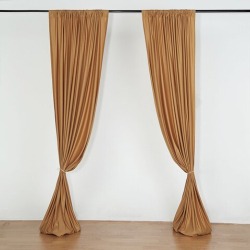 10'x10' Gold Polyester Drapes ( NO pipe included )