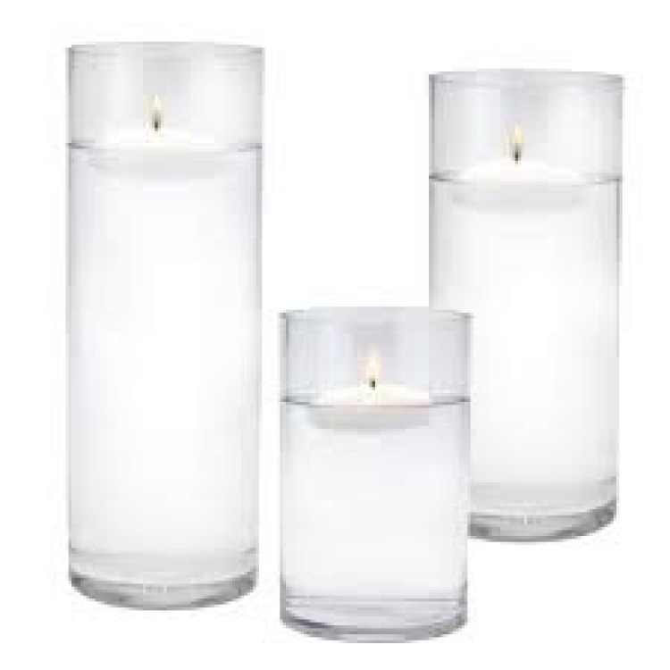 Clear Vase Candle Holders