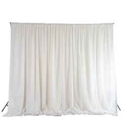 10'x10' White Chiffon Drapes (NO pipe included)