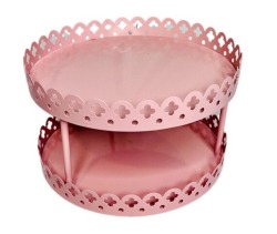 2-Tier Pink Cupcake Stand 