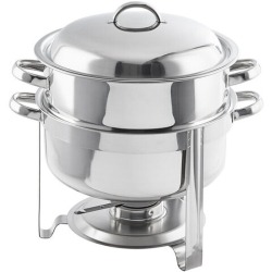 14 Qt. Round Chrome accent  Chafer Dish