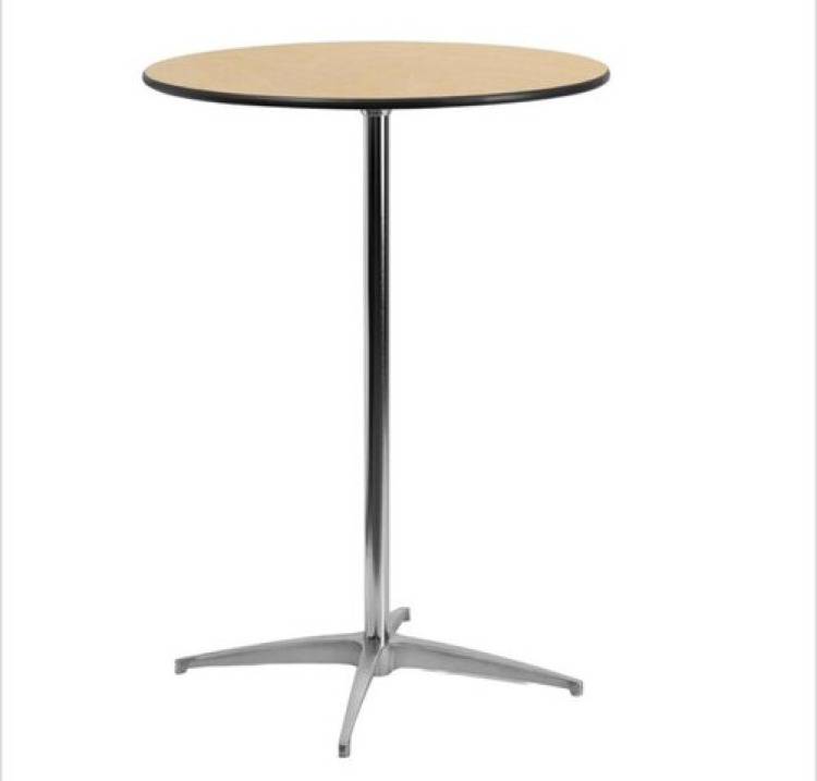 Wood Cocktail Table 30W x 42 H.