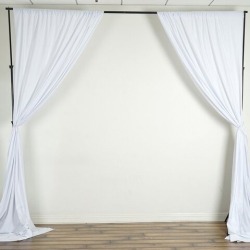 10'x10' White Polyester Drapes (NO pipe included)