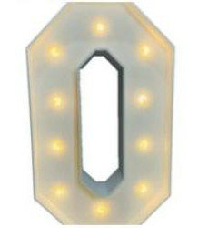 MARQUEE NUMBER ZERO - O